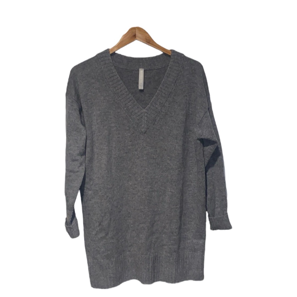 Athleta Wool Cashmere V-Neck Tunic Sweater Size S